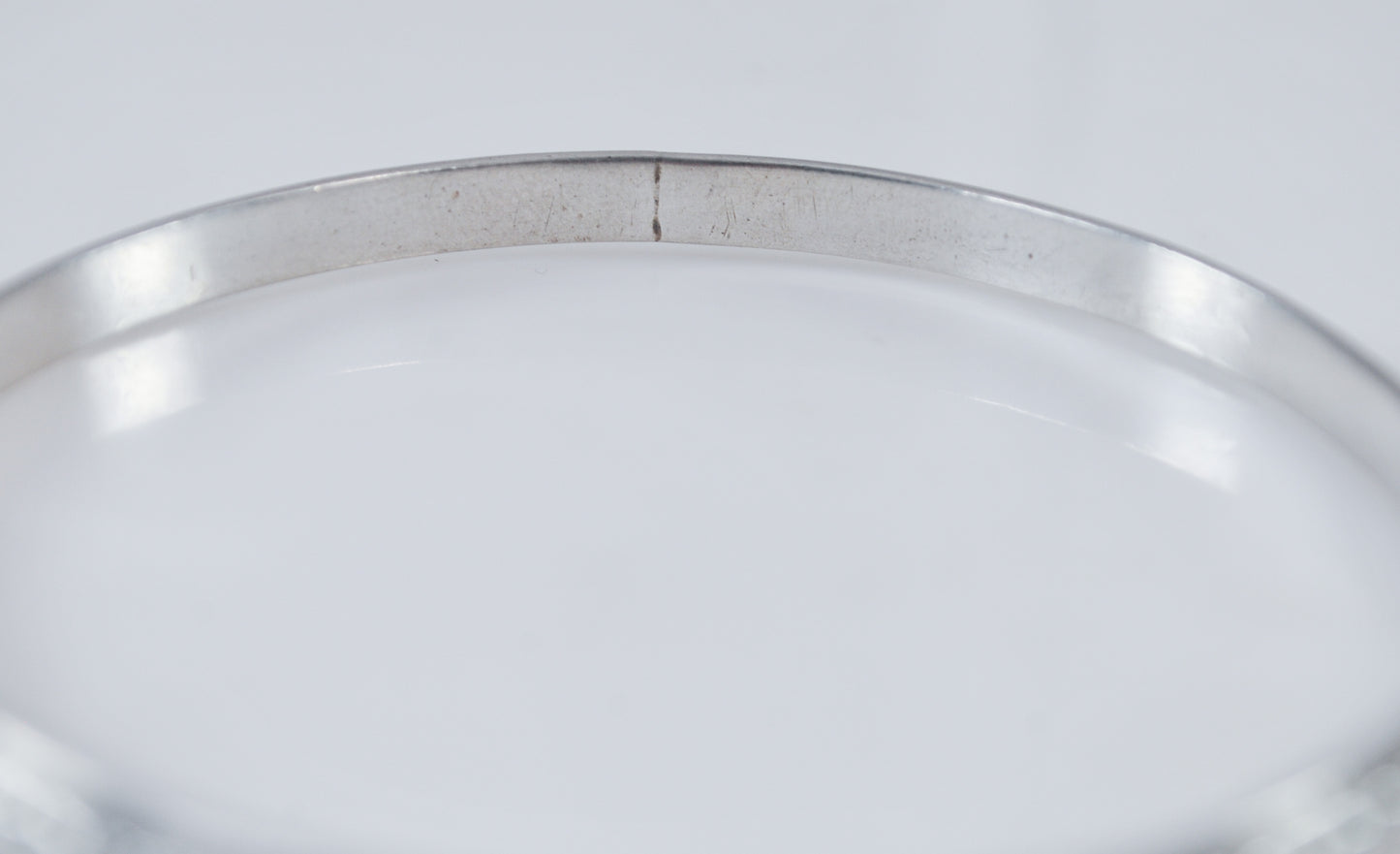 Narrow Vintage Sterling Silver Bangle Bracelet