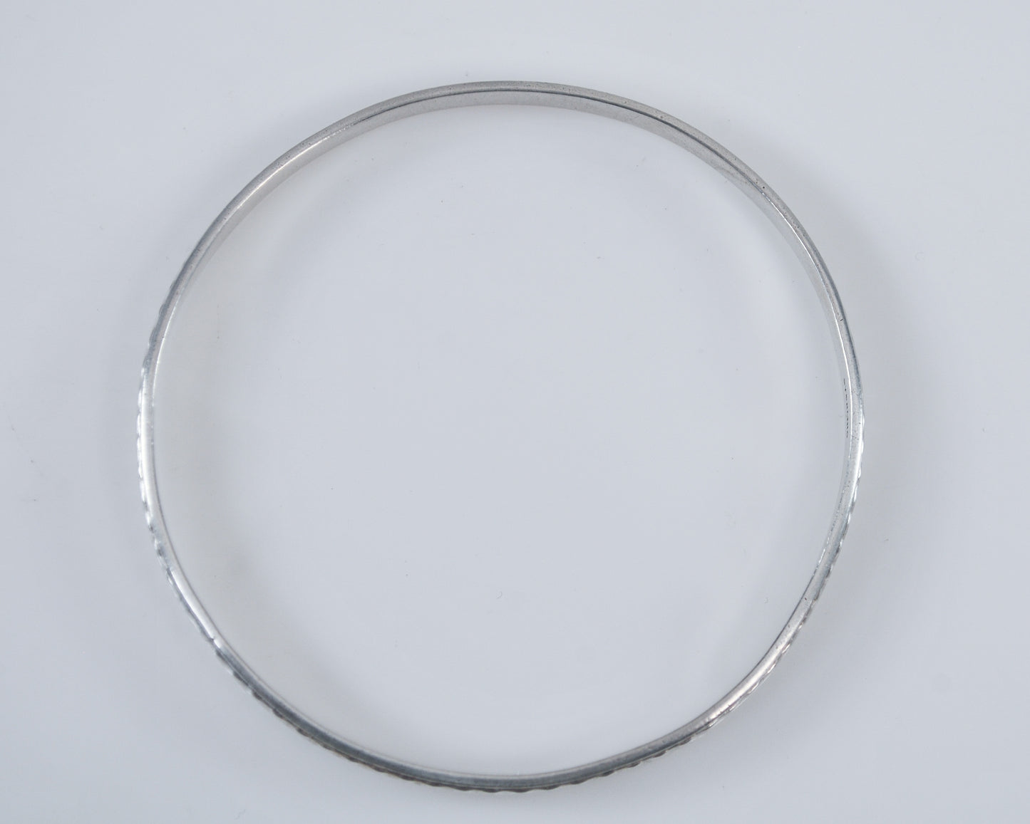 Narrow Vintage Sterling Silver Bangle Bracelet