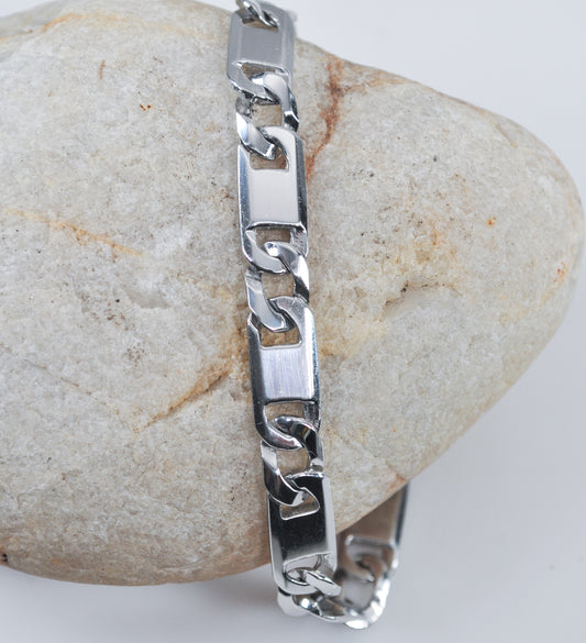 Men's Sterling Silver 8mm Chain Bracelet