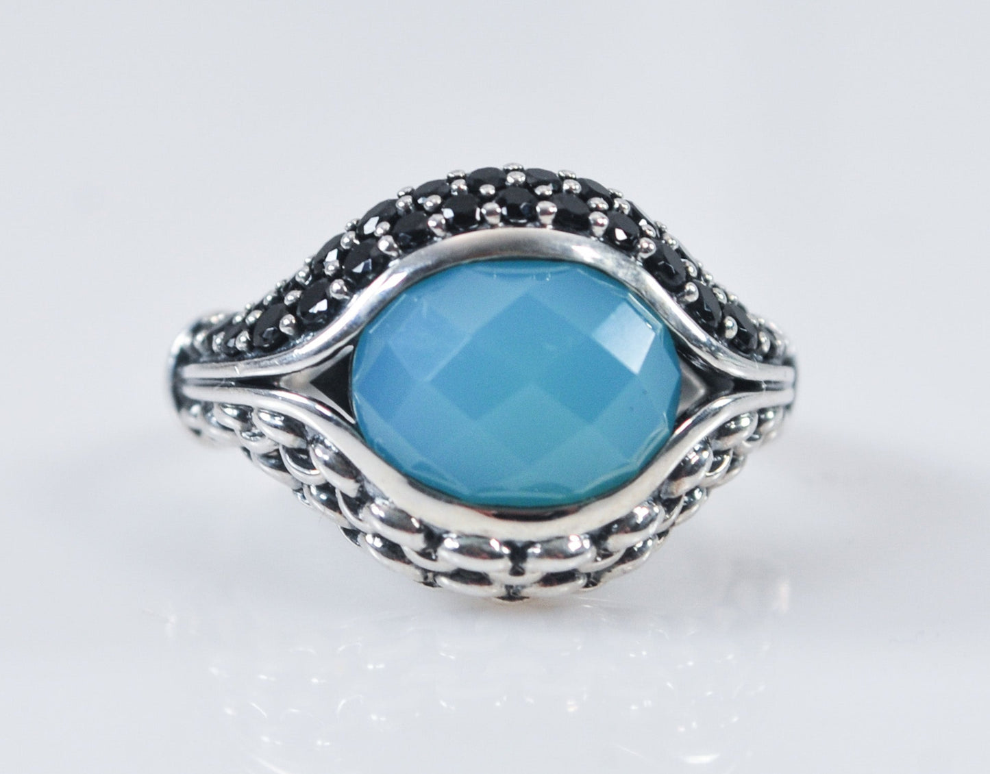 Designer Sterling Silver Chalcedony Ring