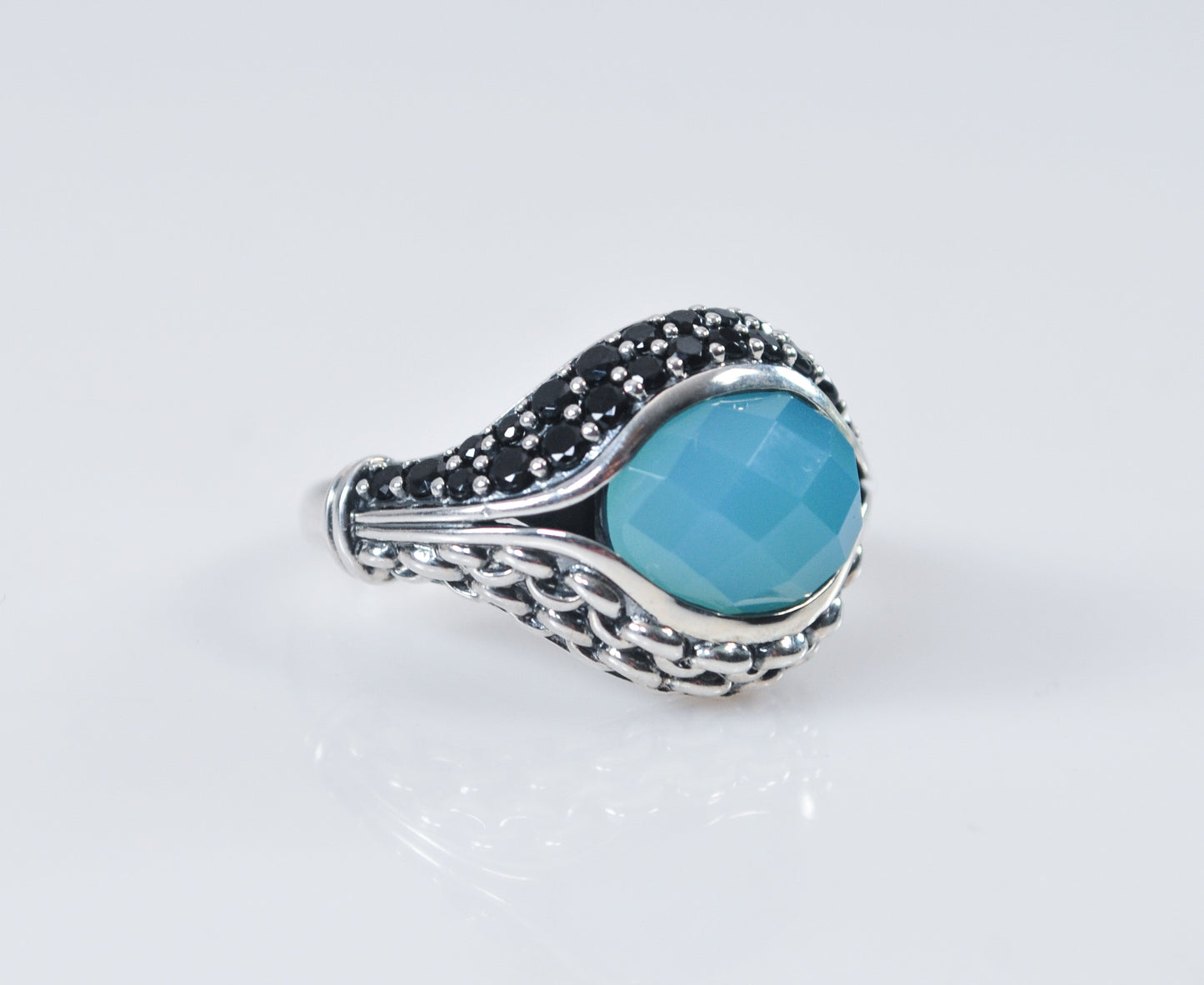 Designer Sterling Silver Chalcedony Ring