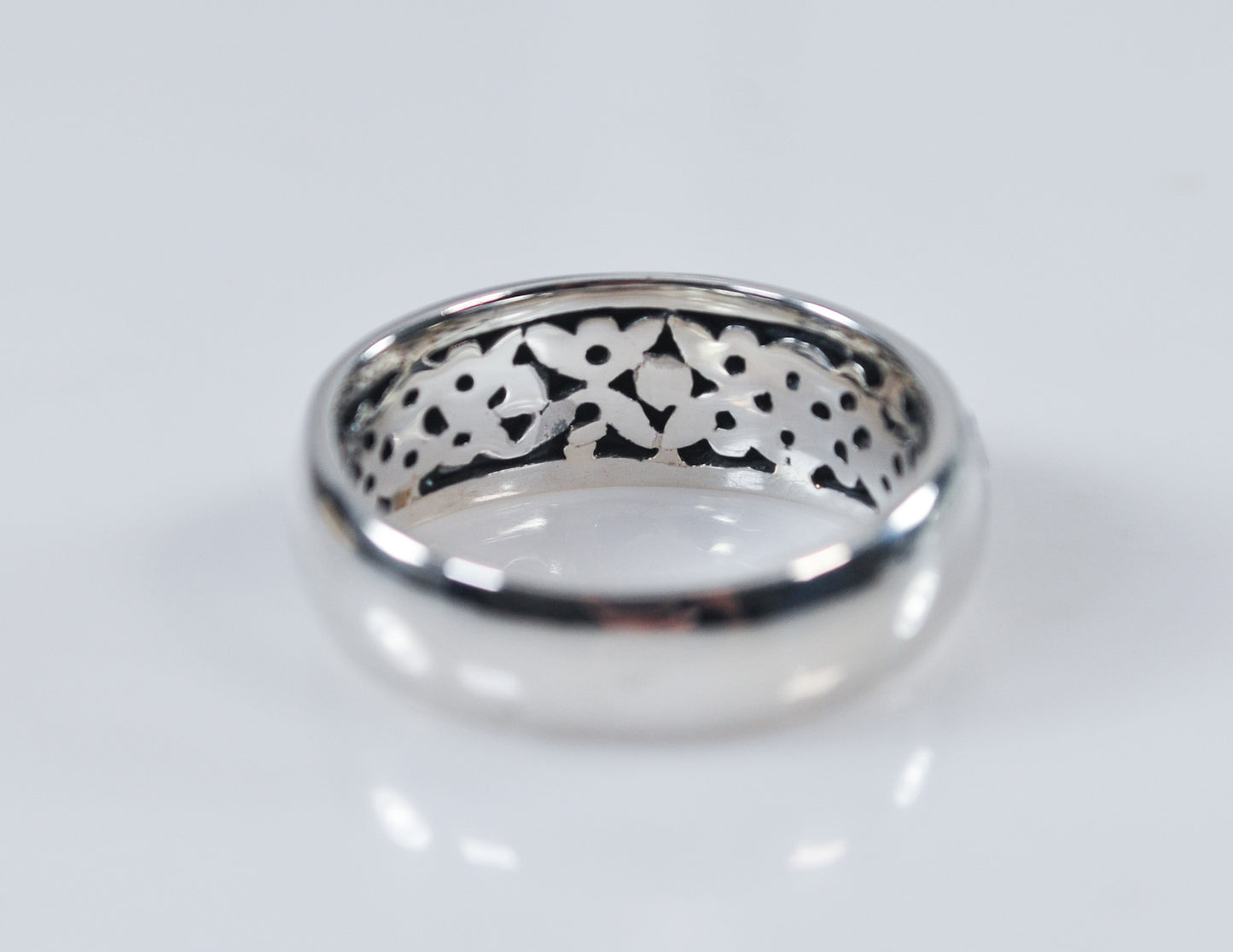 Sterling Silver Floral Band Ring