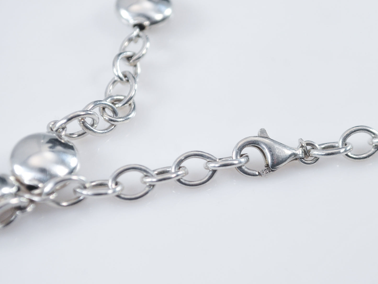 Sterling Silver Station Choker Necklace