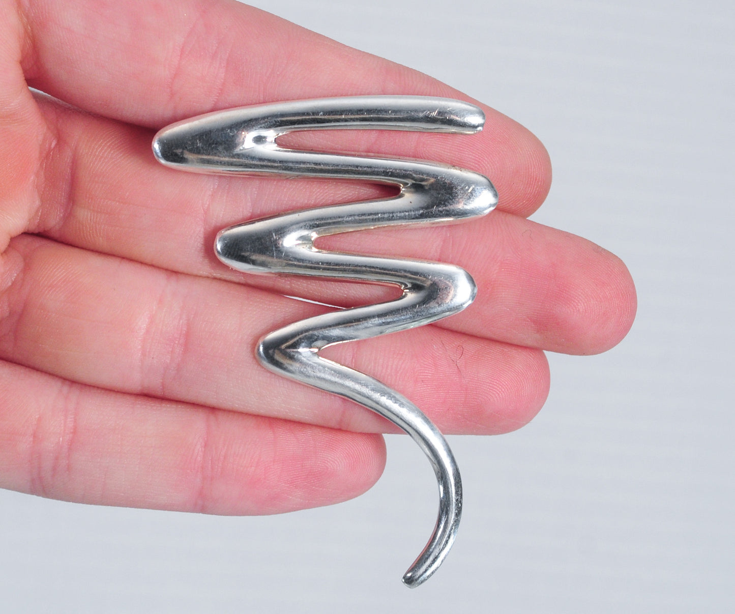 Sterling Silver Tornado Brooch