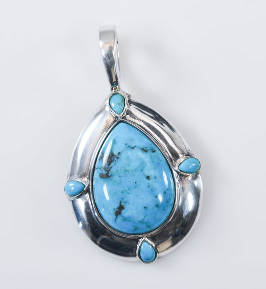 Carolyn Pollack Sterling Silver Turquoise Enhancer Pendant