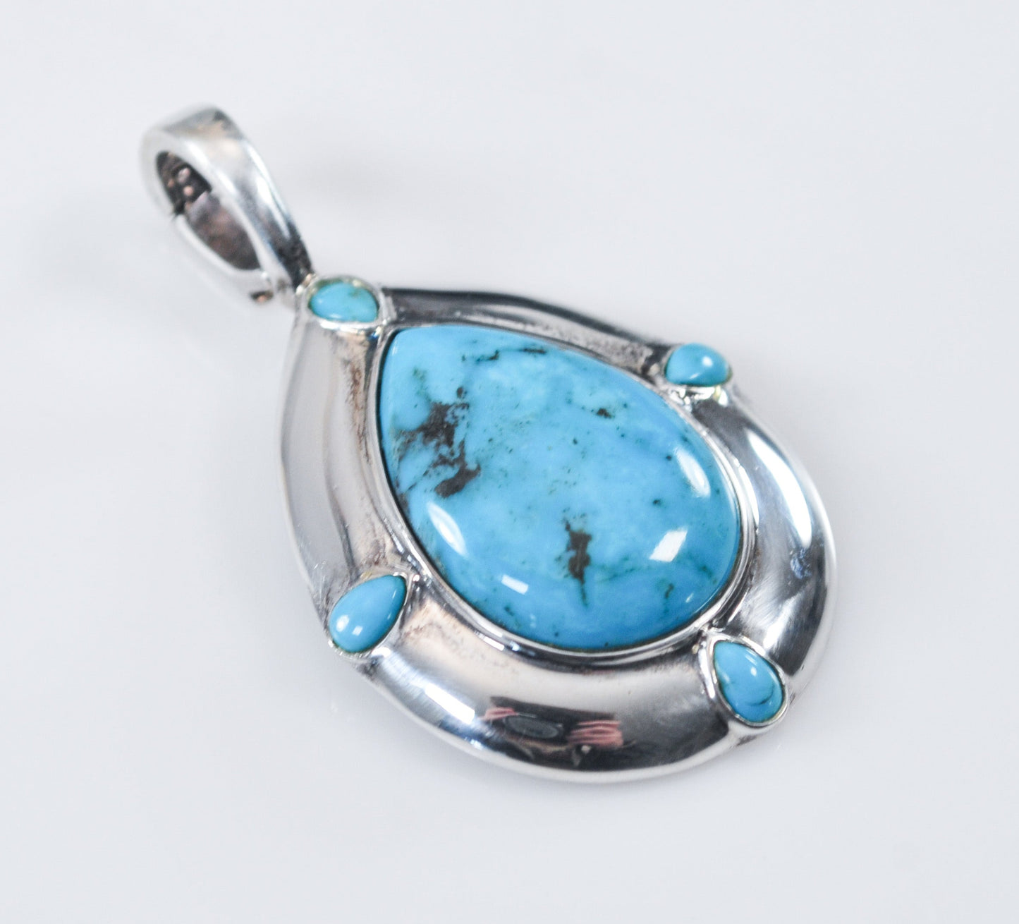 Carolyn Pollack Sterling Silver Turquoise Enhancer Pendant