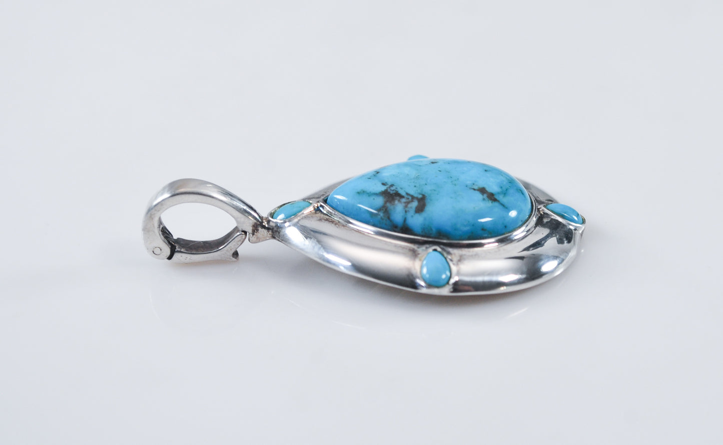 Carolyn Pollack Sterling Silver Turquoise Enhancer Pendant