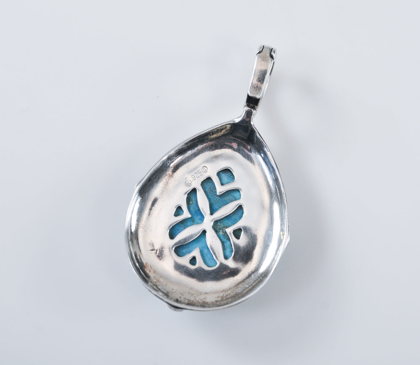 Carolyn Pollack Sterling Silver Turquoise Enhancer Pendant