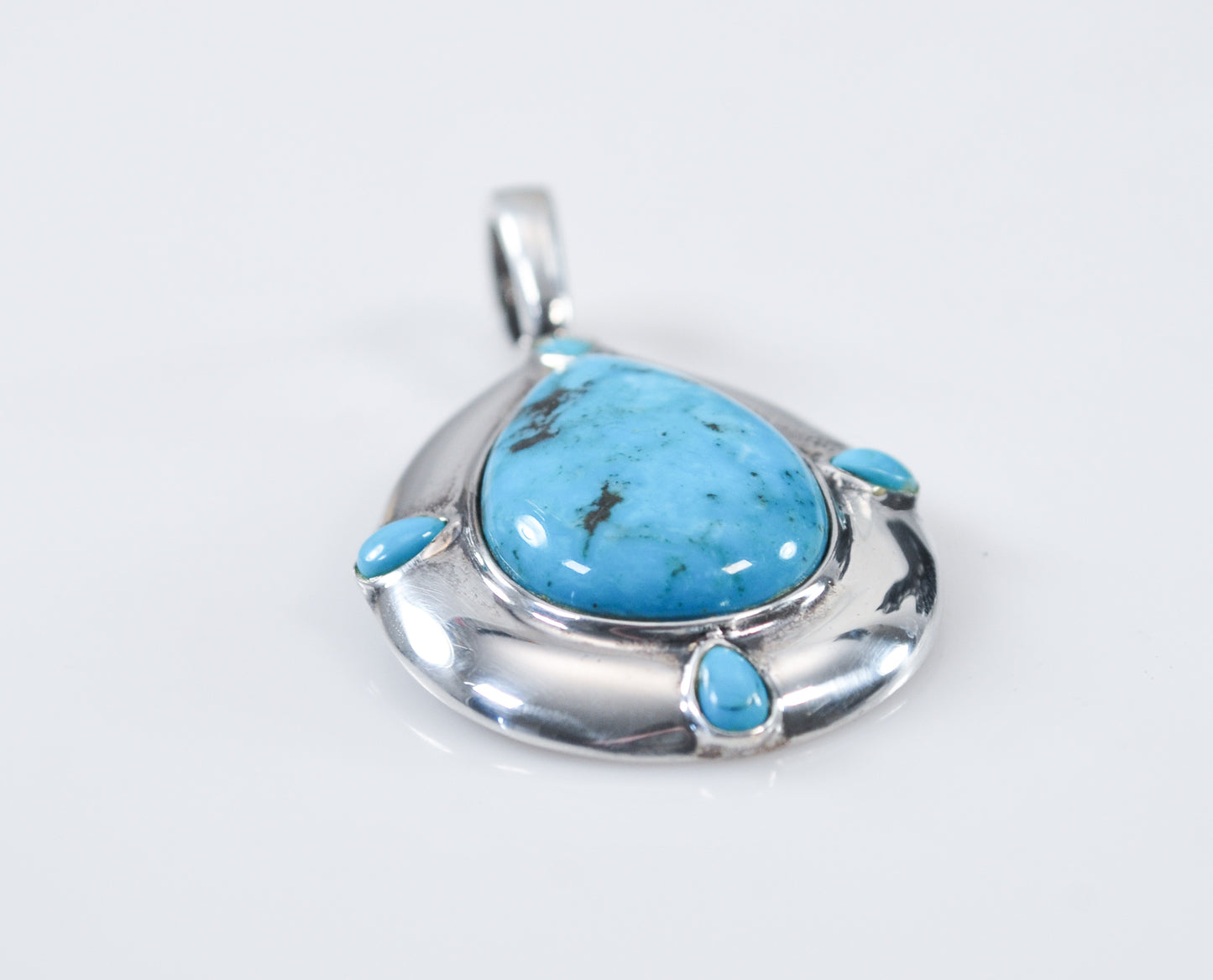 Carolyn Pollack Sterling Silver Turquoise Enhancer Pendant