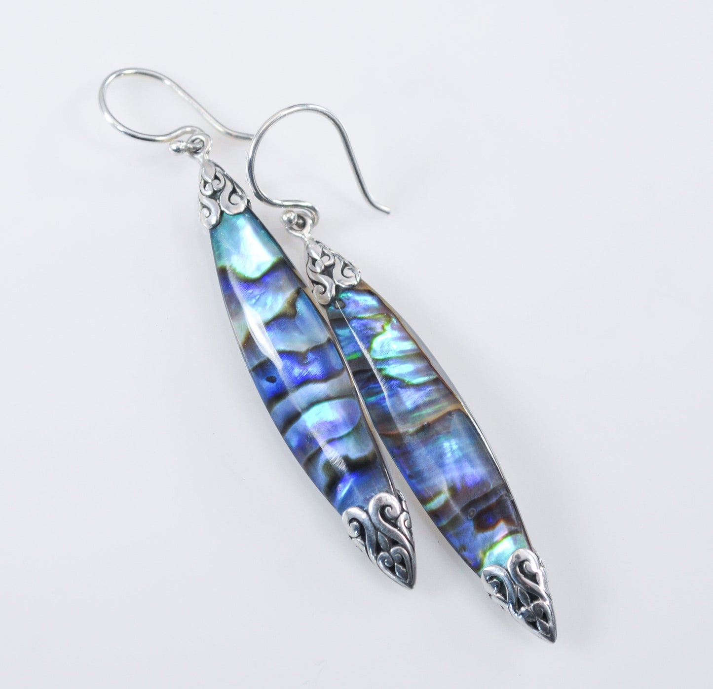 Bali Sterling Silver Abalone Earrings