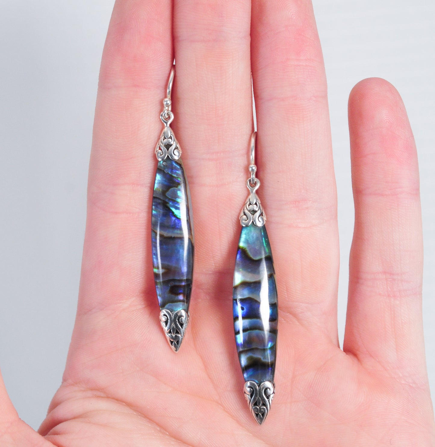 Bali Sterling Silver Abalone Earrings