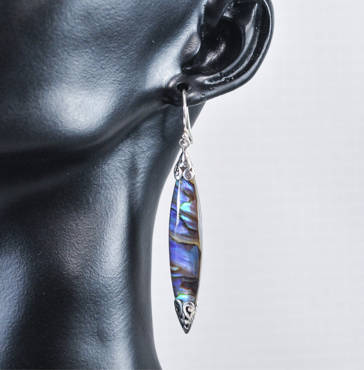 Bali Sterling Silver Abalone Earrings