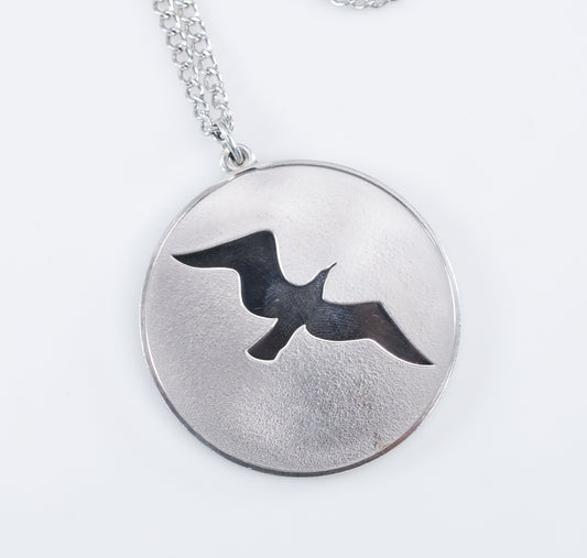 Franklin Mint Sterling Silver Johnathan Livingston Seagull Necklace