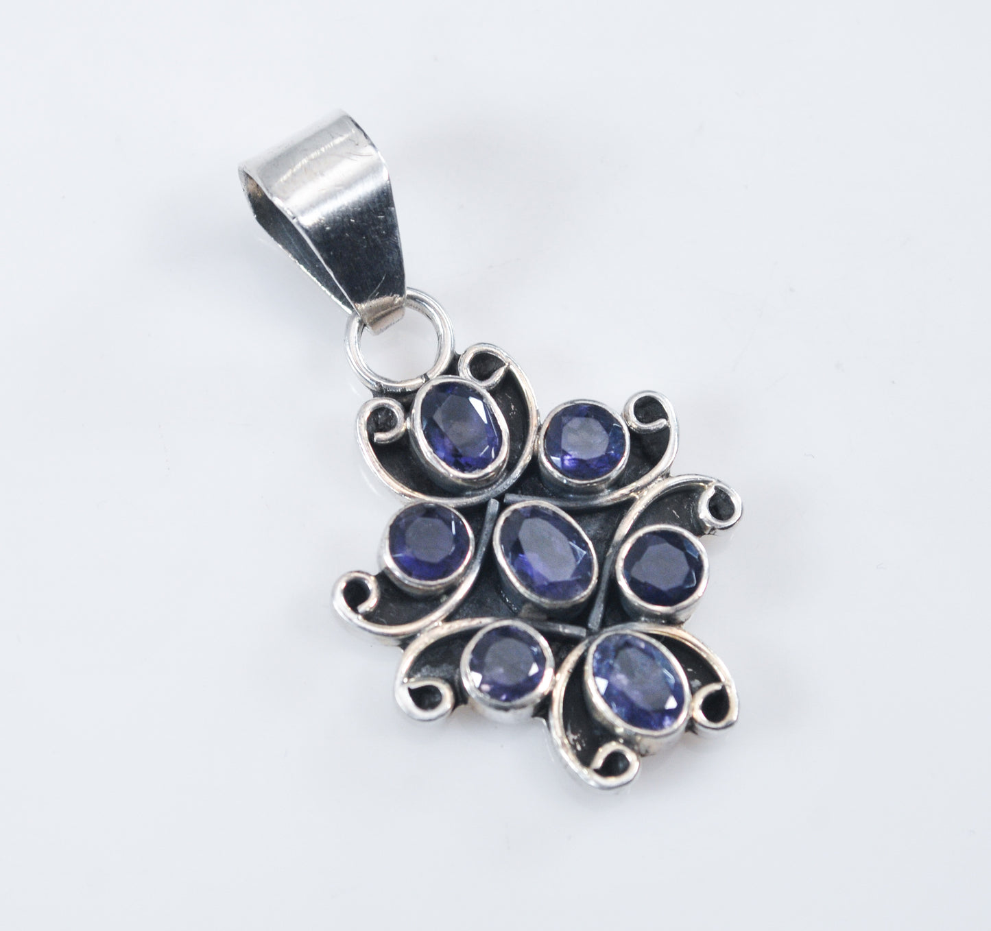 Sterling Silver Iolite Pendant