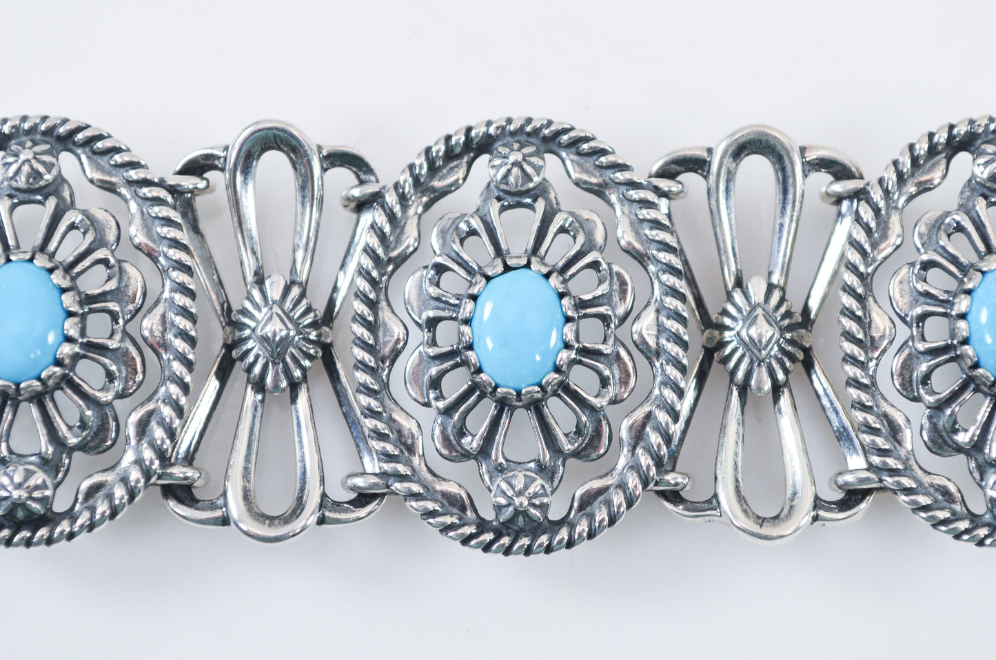 Carolyn Pollack Relios Sterling Silver Turquoise Concho Bracelet