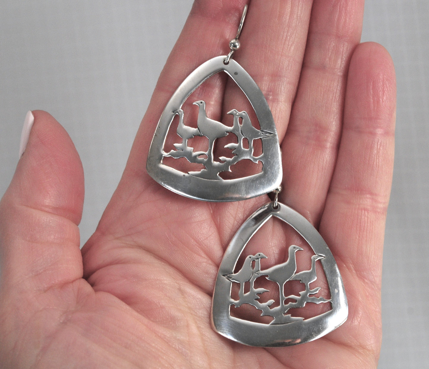 Kabana Sterling Silver Bird Cutout Earrings