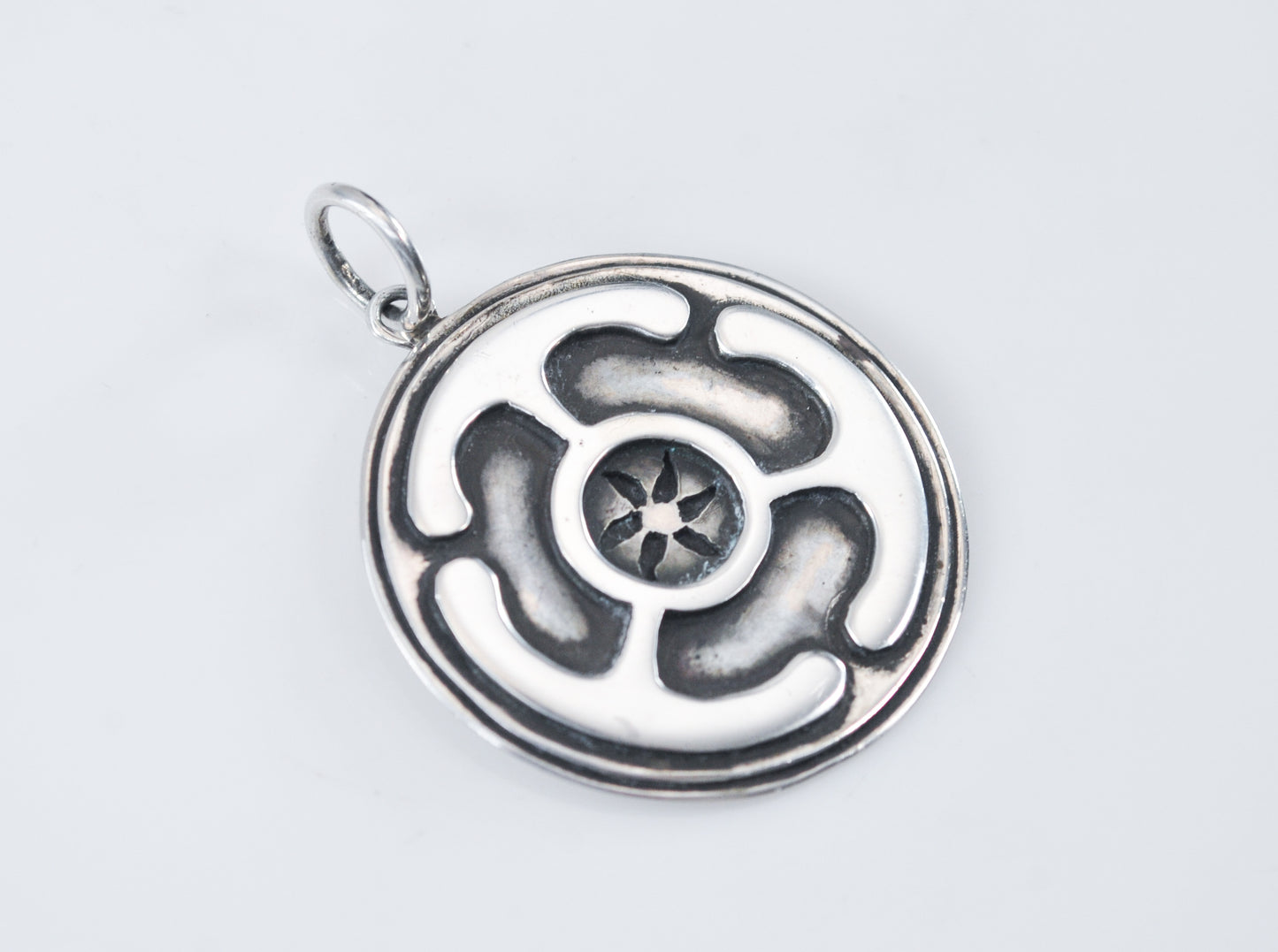 Vintage Sterling Silver Hecate's Wheel Pendant