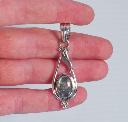 SJ 925 Labradorite Sterling Silver Pendant