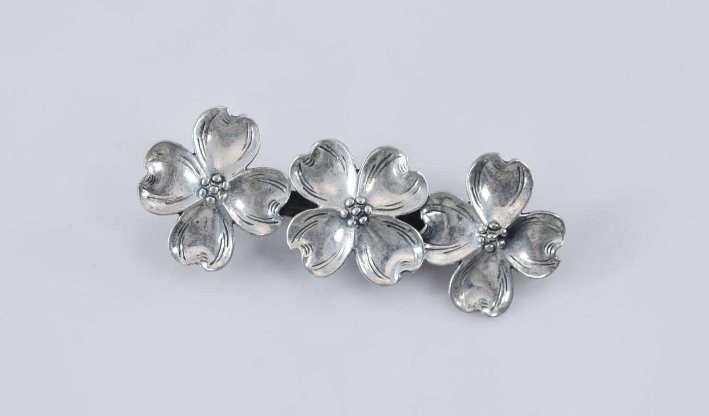 Vintage Lang Sterling Silver Dogwood Flower Brooch