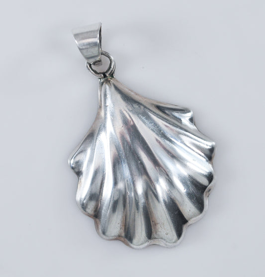 Taxco Sterling Silver Seashell Pendant