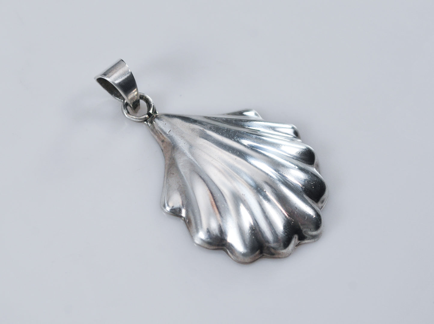 Taxco Sterling Silver Seashell Pendant