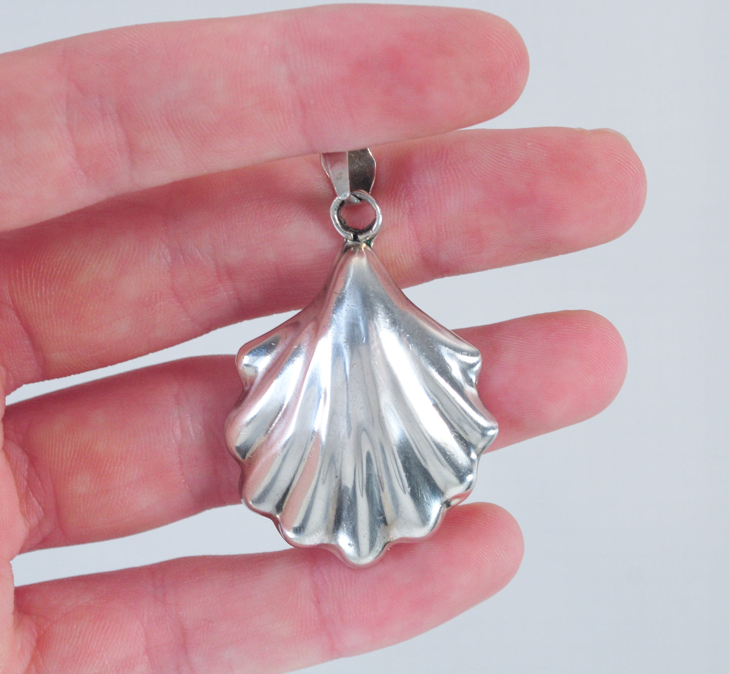 Taxco Sterling Silver Seashell Pendant