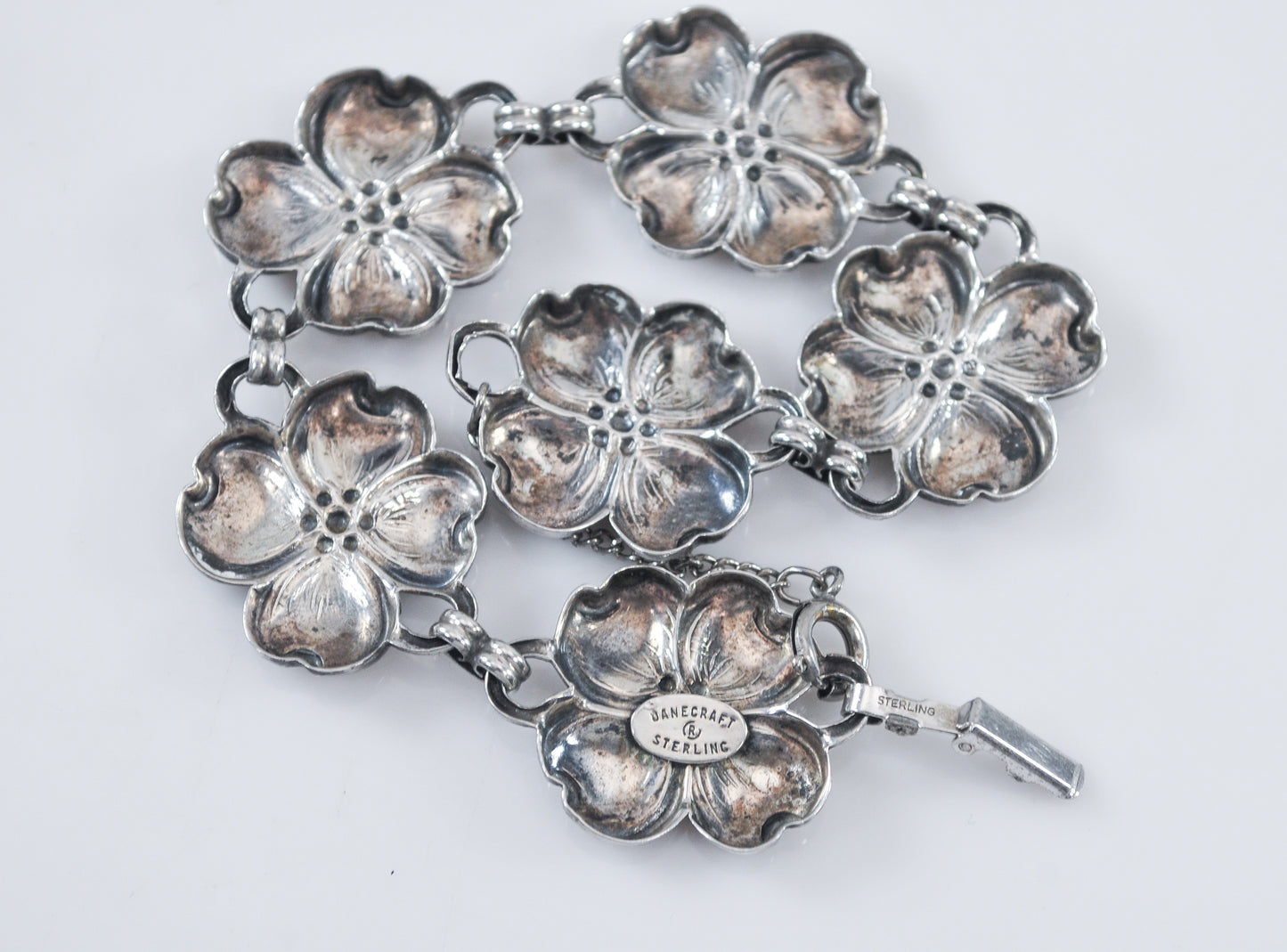 Danecraft Sterling Silver Dogwood Flower Bracelet