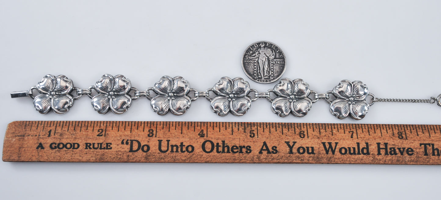 Danecraft Sterling Silver Dogwood Flower Bracelet