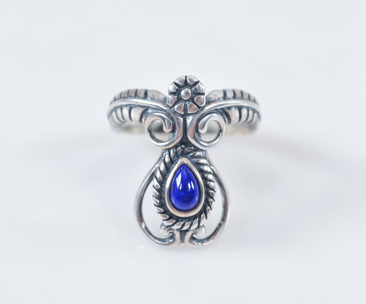 Relios Silver Rings Relios Carolyn Pollack Sterling Silver Lapis Ring – silvervintagejewelry