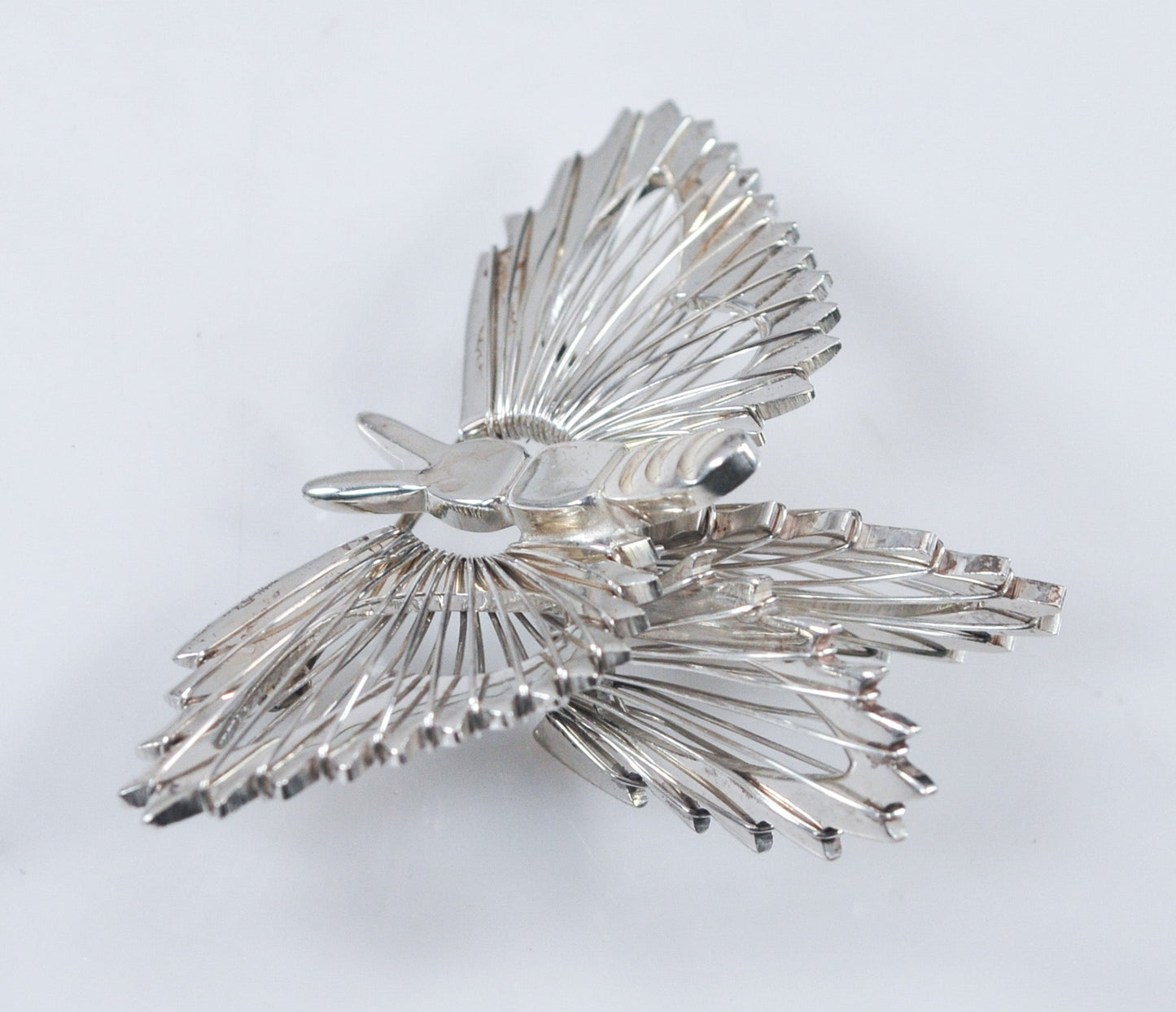 Signed 925 Sterling Silver Butterfly Brooch