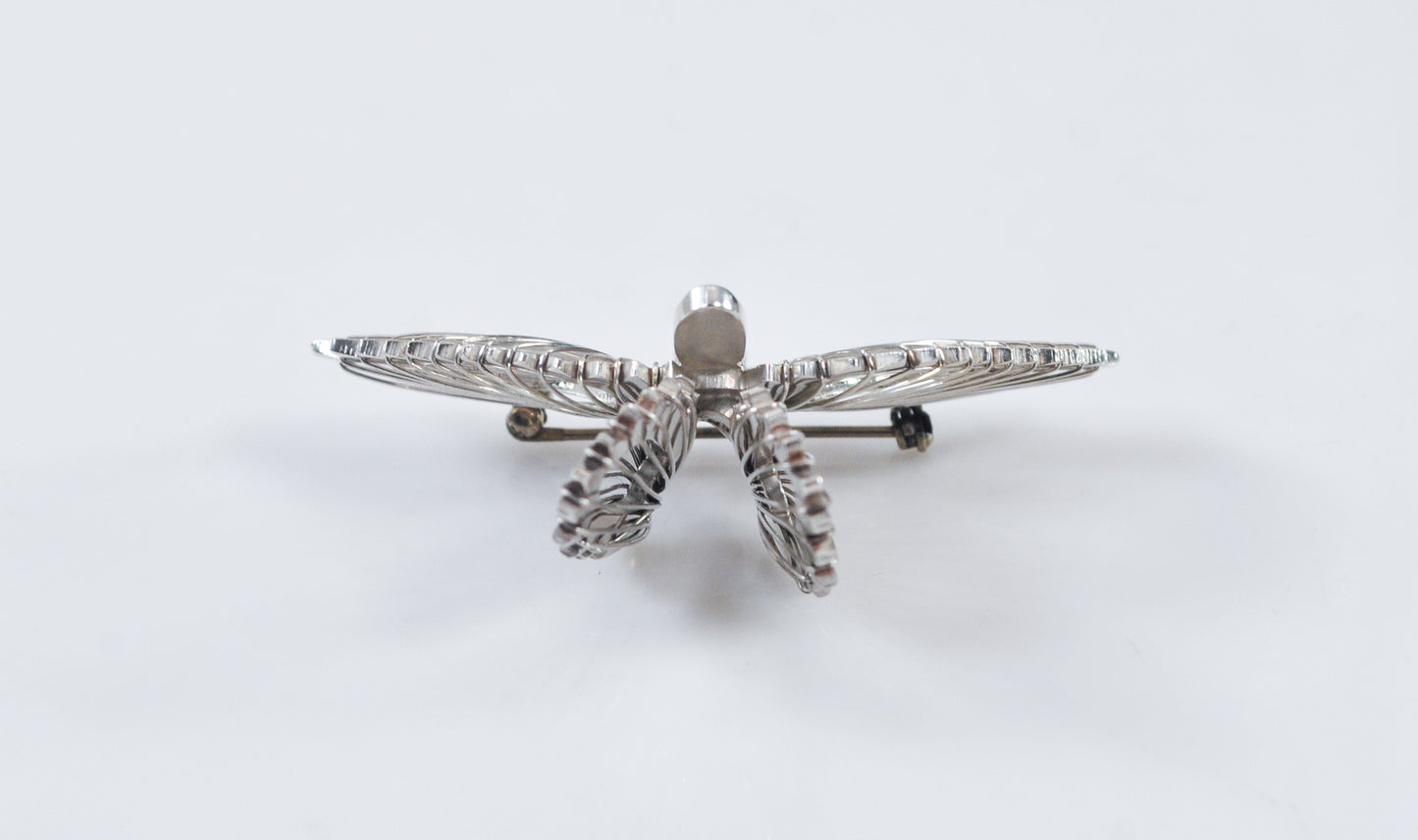 Signed 925 Sterling Silver Butterfly Brooch