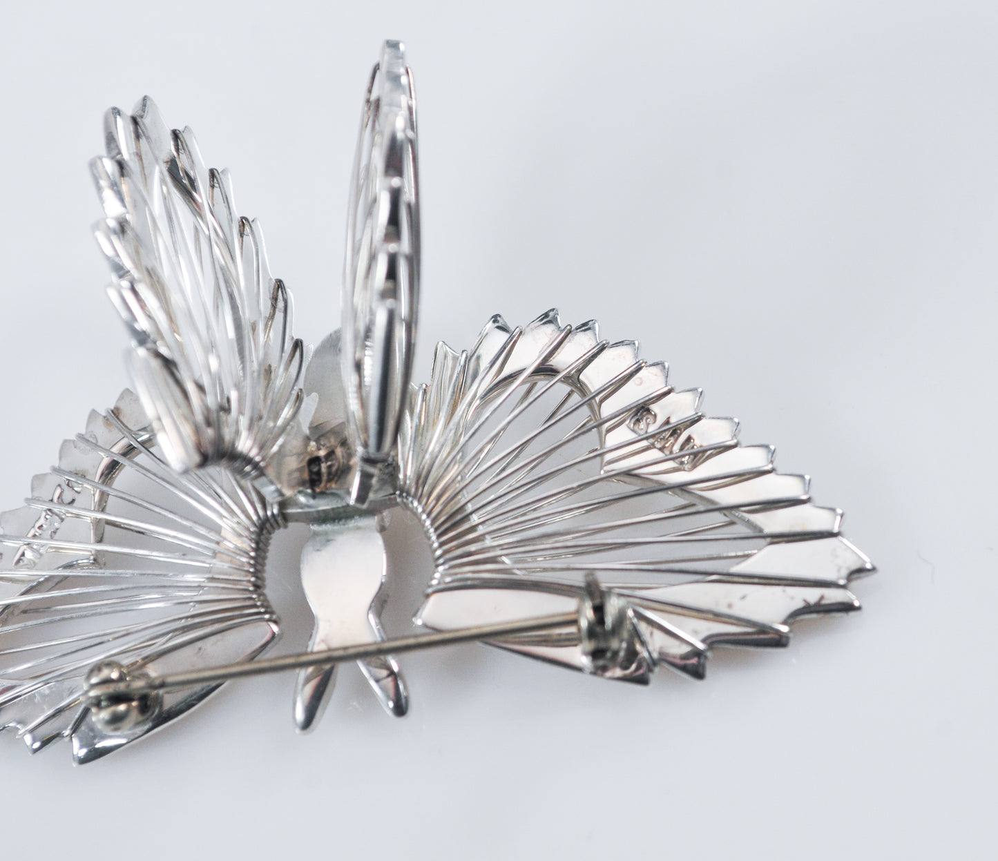 Signed 925 Sterling Silver Butterfly Brooch