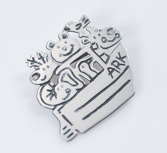 Noah's Ark Sterling Silver Animal Brooch