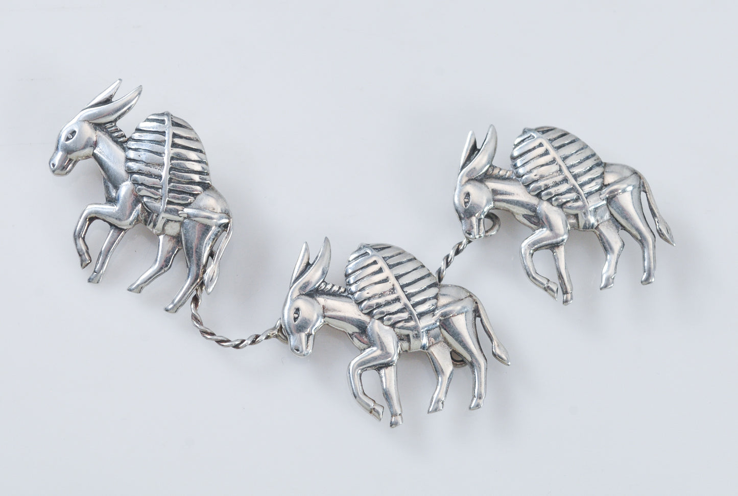 Los Costillo Sterling Silver Donkey Brooch