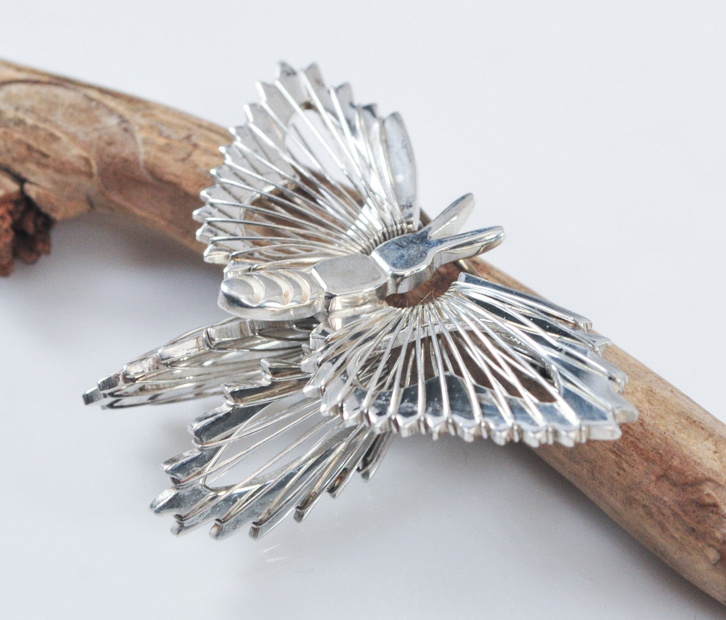 Signed 925 Sterling Silver Butterfly Brooch