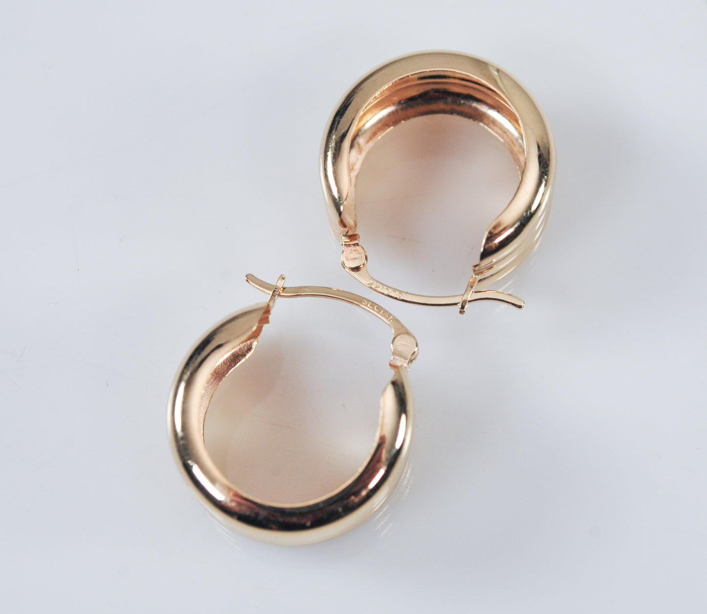 Designer 14K Gold Hoop Earrings