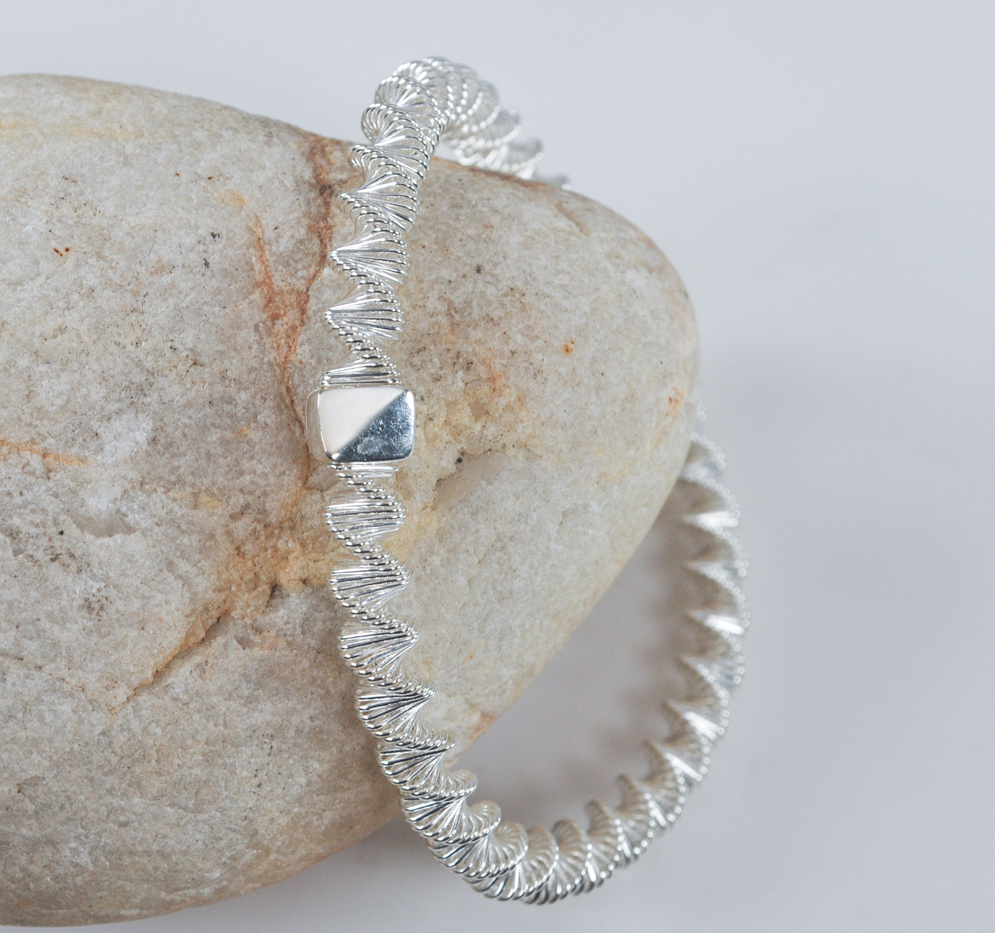 Designer Sterling Silver Expandable Spiral Bracelet