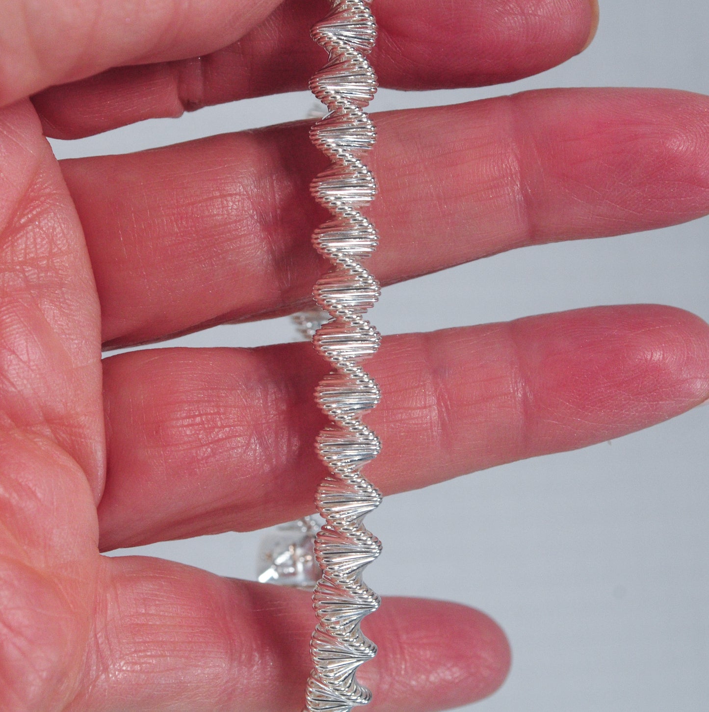 Designer Sterling Silver Expandable Spiral Bracelet