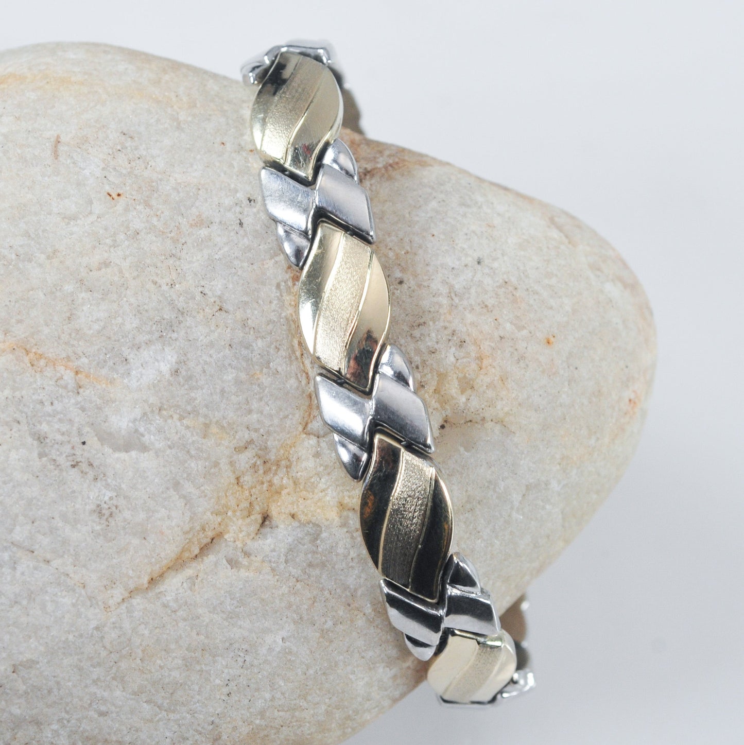 As is - AU Turkey 925 Sterling Silver and Gold Filled Hugs and Kisses Bracelet