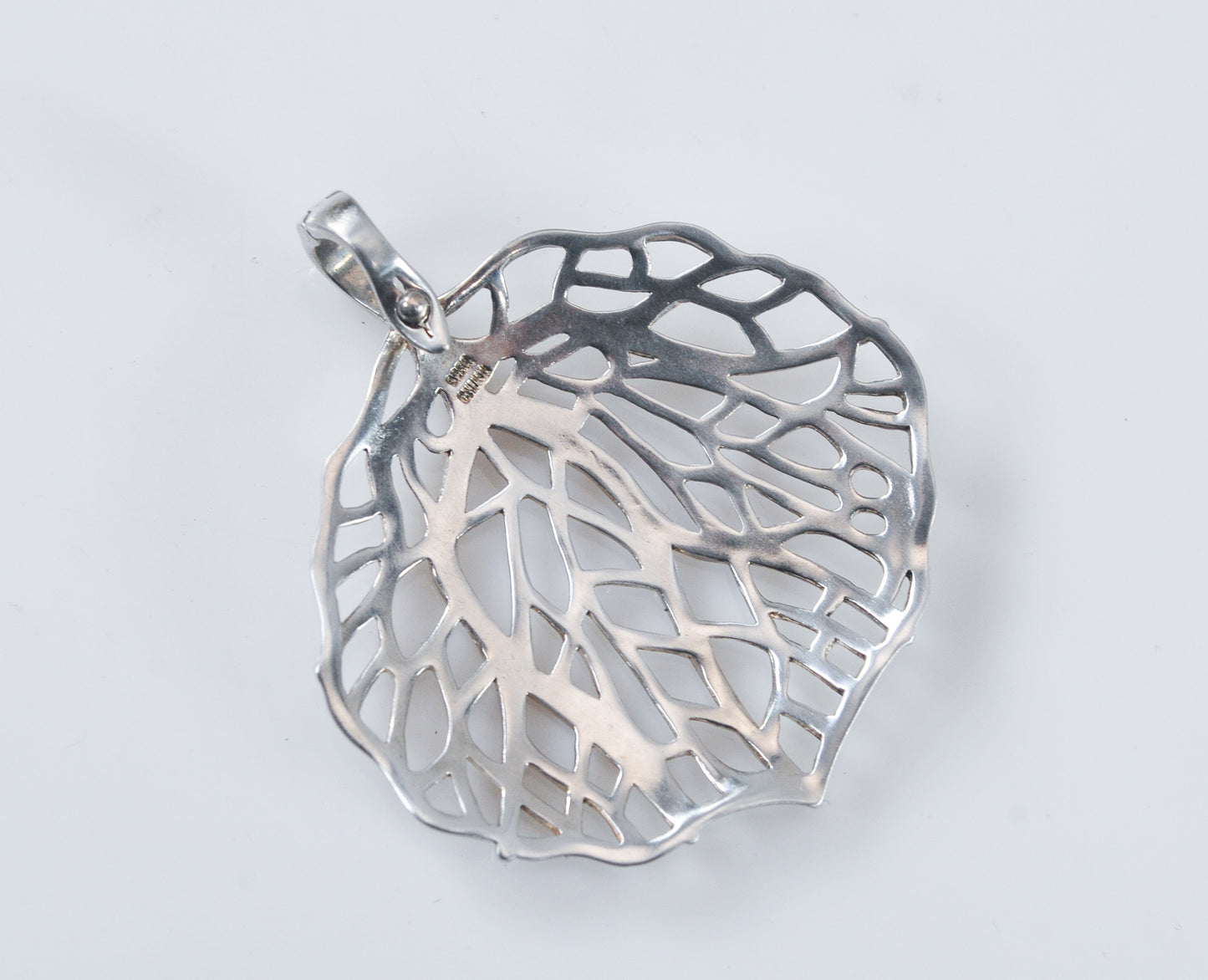 Sterling Silver Fan Coral Enhancer Pendant