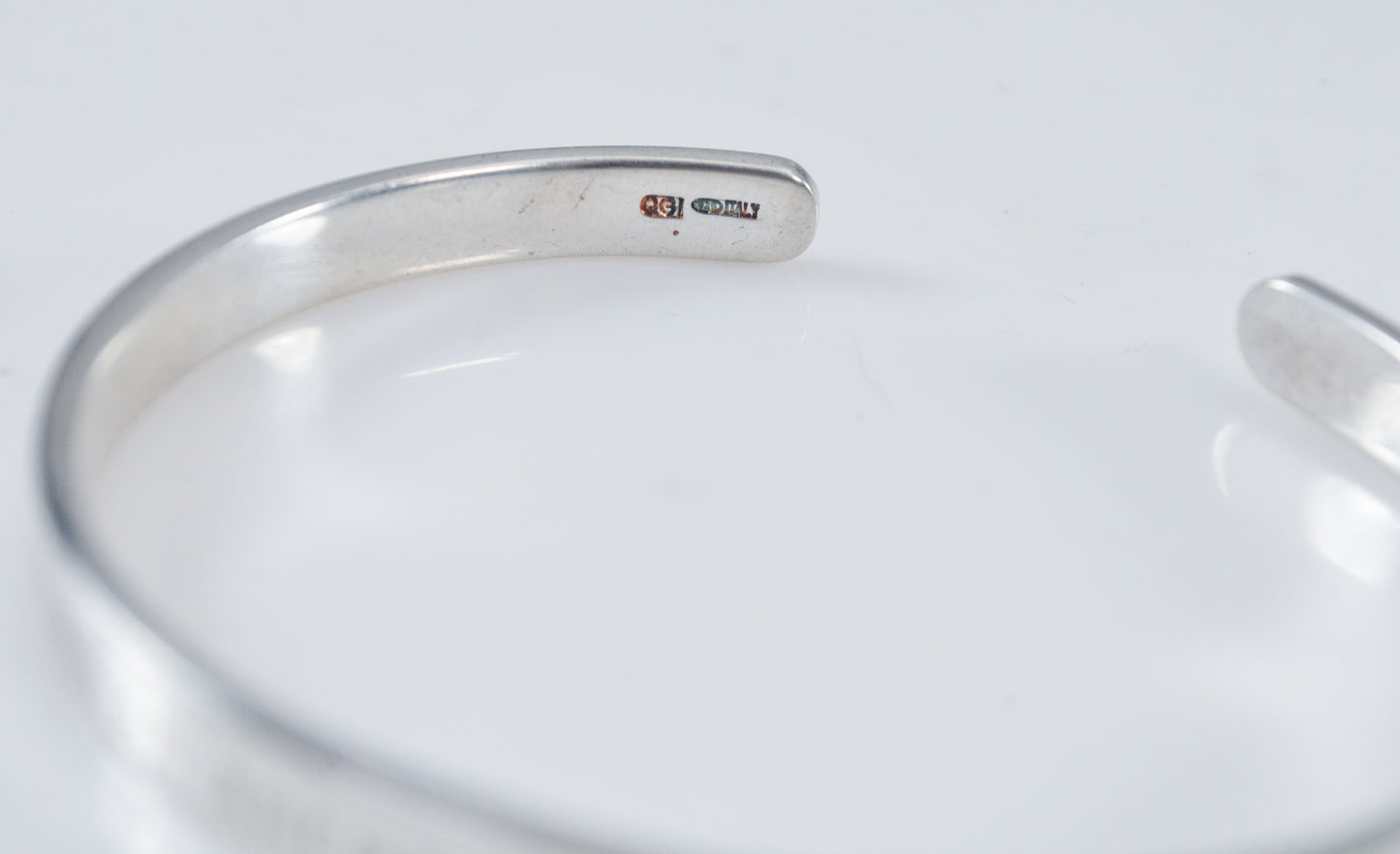 Signed Sterling Silver Bible Quote Cuff Bracelet