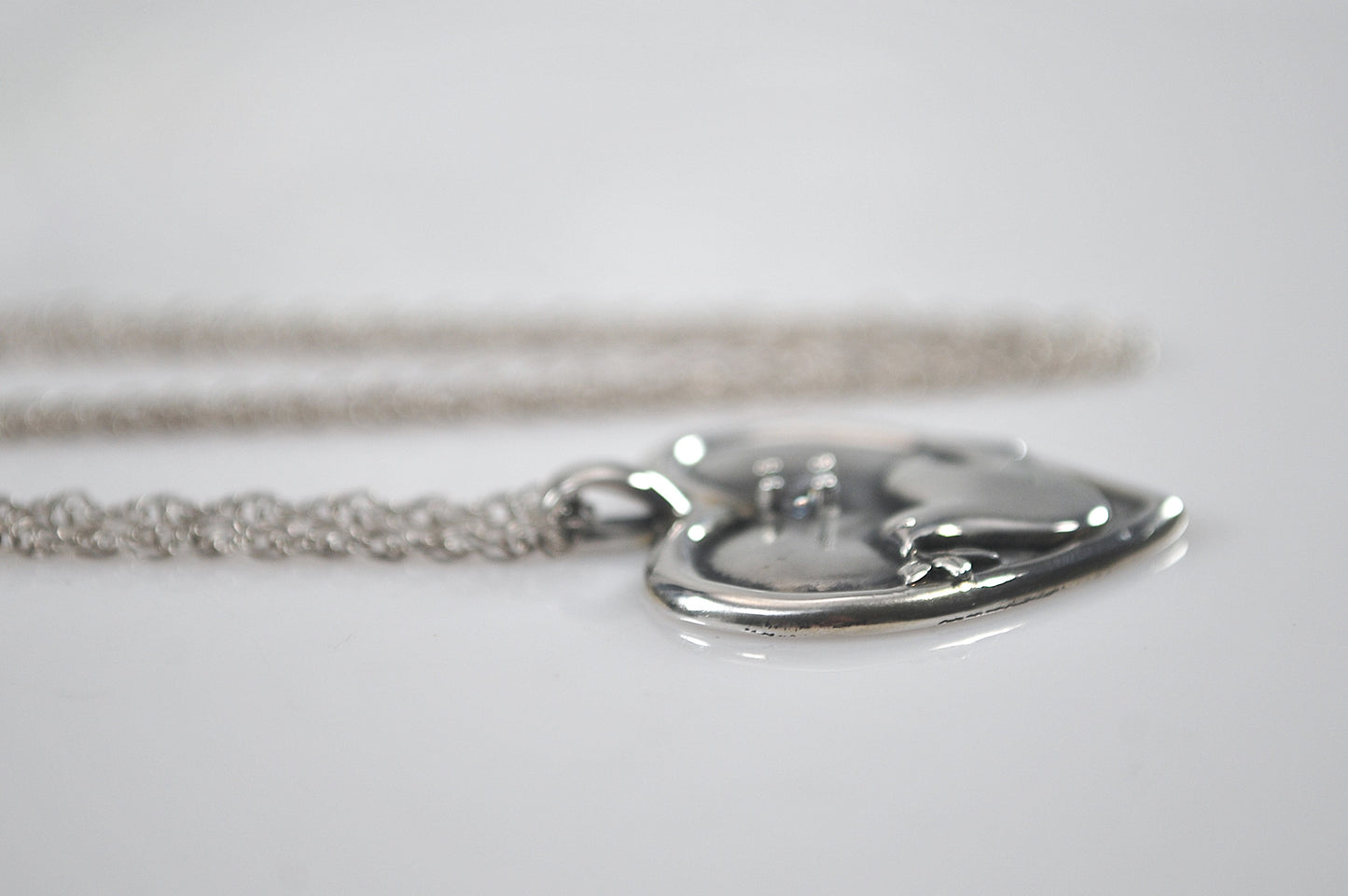 Gorham Sterling Silver Serenity Heart Pendant