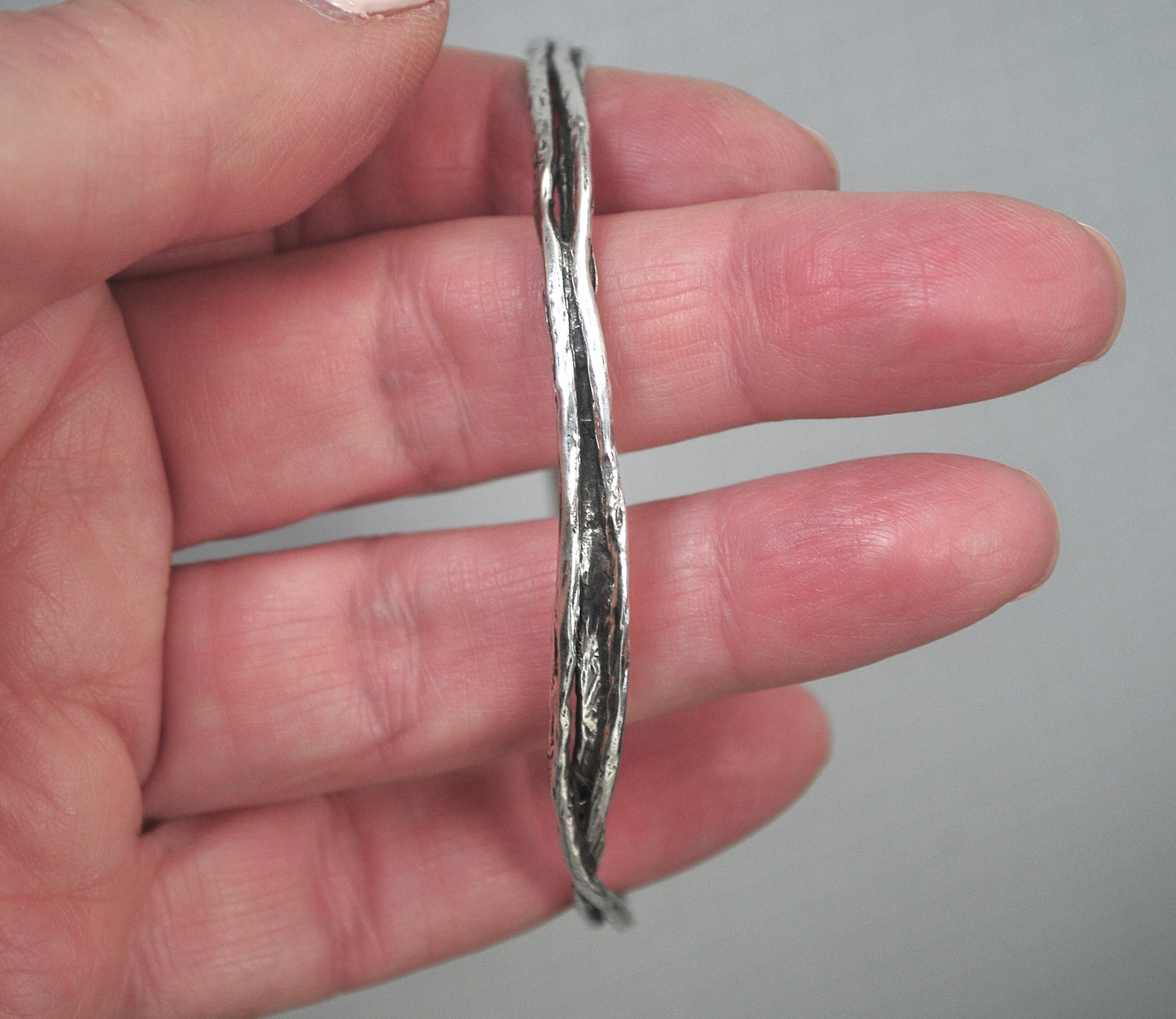 Or PAZ Creations Sterling Silver Bangle Bracelet