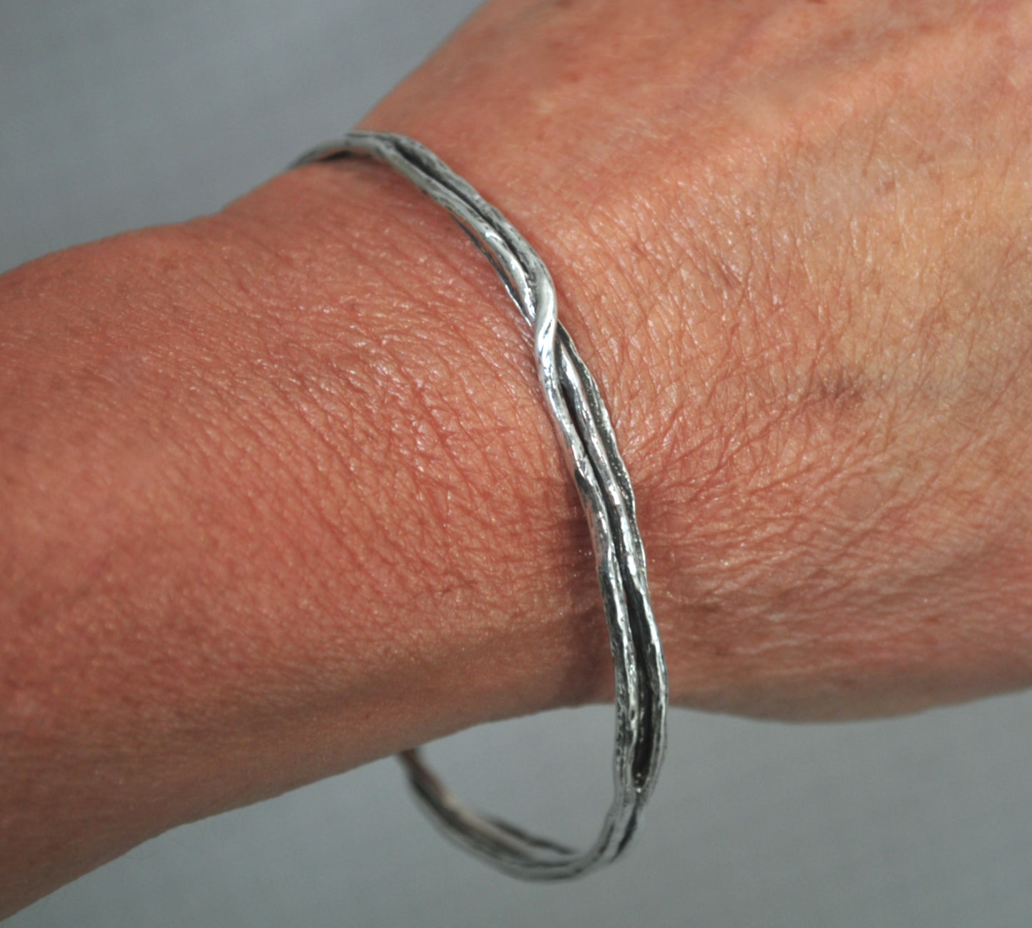 Or PAZ Creations Sterling Silver Bangle Bracelet