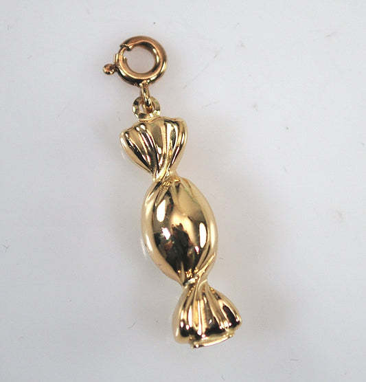 14K Gold Candy Charm Pendant