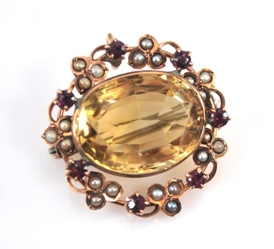 Victorian 10K Gold Brooch