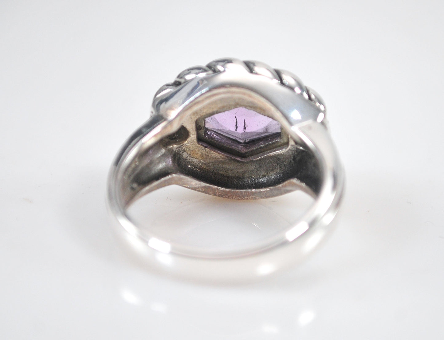 Judith Ripka Sterling Silver Amethyst Ring