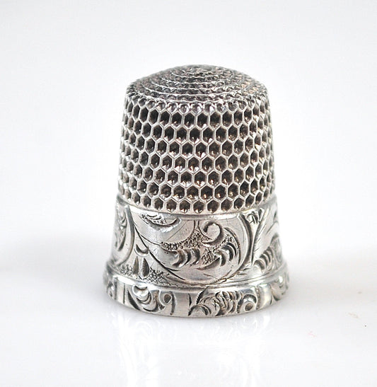 Antique Simons Brothers Sterling Silver Thimble