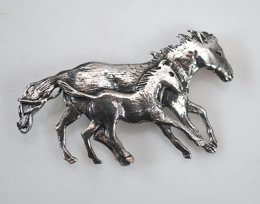 Great Falls Metal Works Sterling Silver Horse Brooch