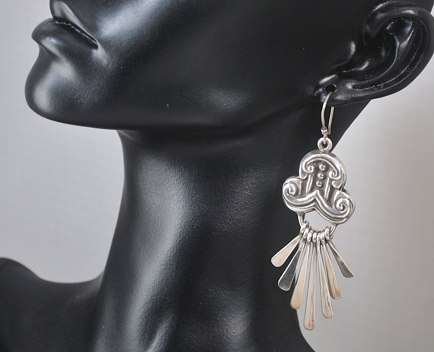 Statement Taxco Mexico Sterling Silver Earrings